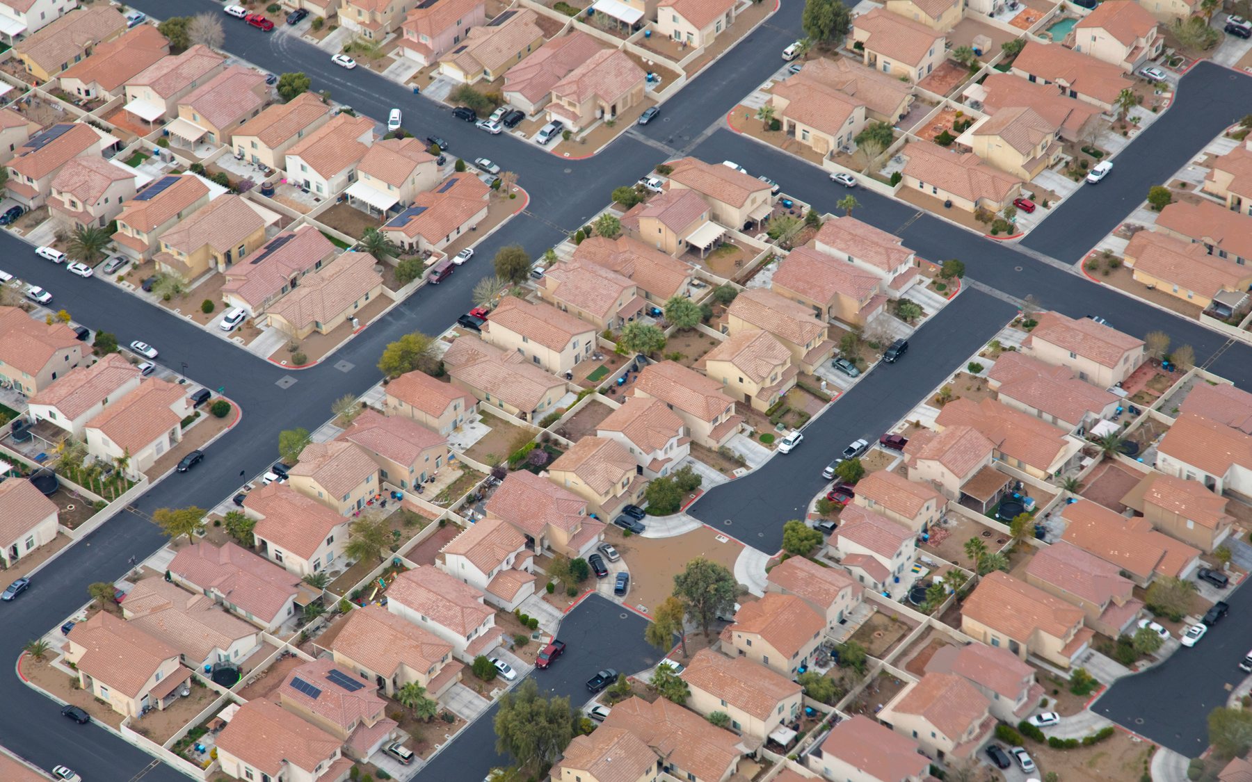 A Las Vegas subdivision from the air